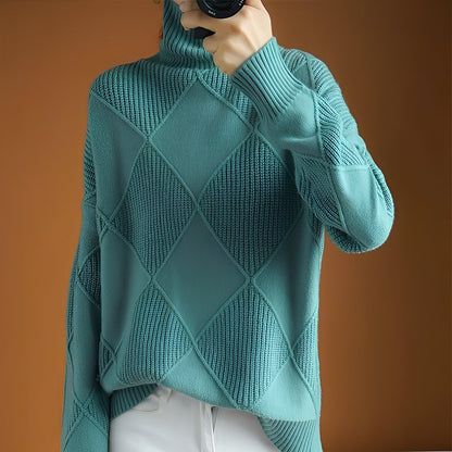 Mariette - Oversize-Rollkragenpulli für Damen im Winter