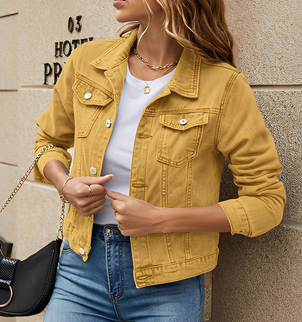 Alicia - women's denim jacket in relaxed retro style