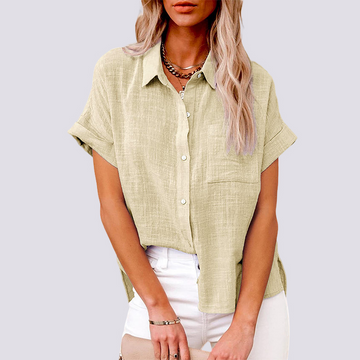 Nicole - Bluse mit kurzen Ärmeln und Tasche
