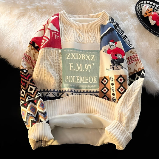 Charles - Elegant, loosely knitted women's Christmas sweater