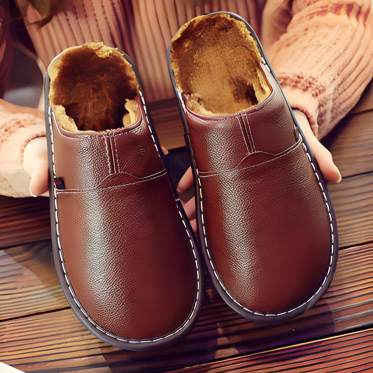 Xavier - Warme Baumwoll-Sandalen für Herren