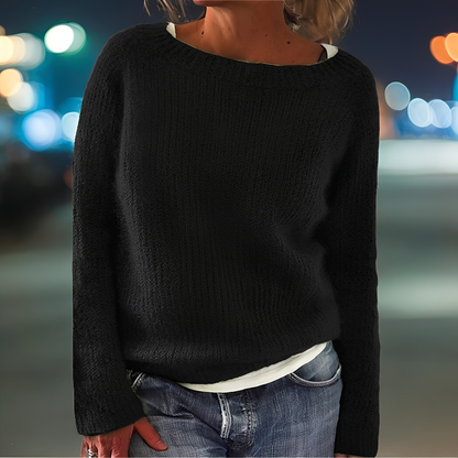 Abeeha - Luźny sweter w kolorze jodły dla kobiet