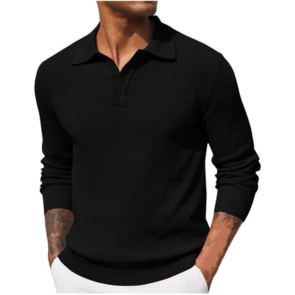 Jerrod - Stylish men's long-sleeve polo shirt