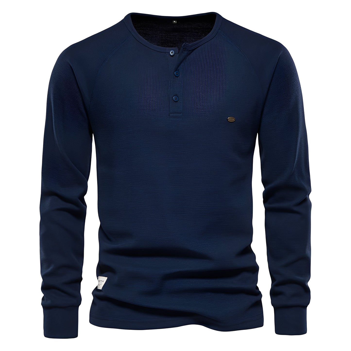 Joachim - Men's long-sleeve shirt made of waffle fabric