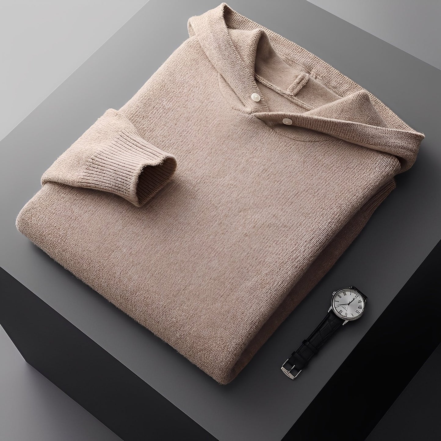 Darius - Stilvoller, warmer Herren-Strickhoodie