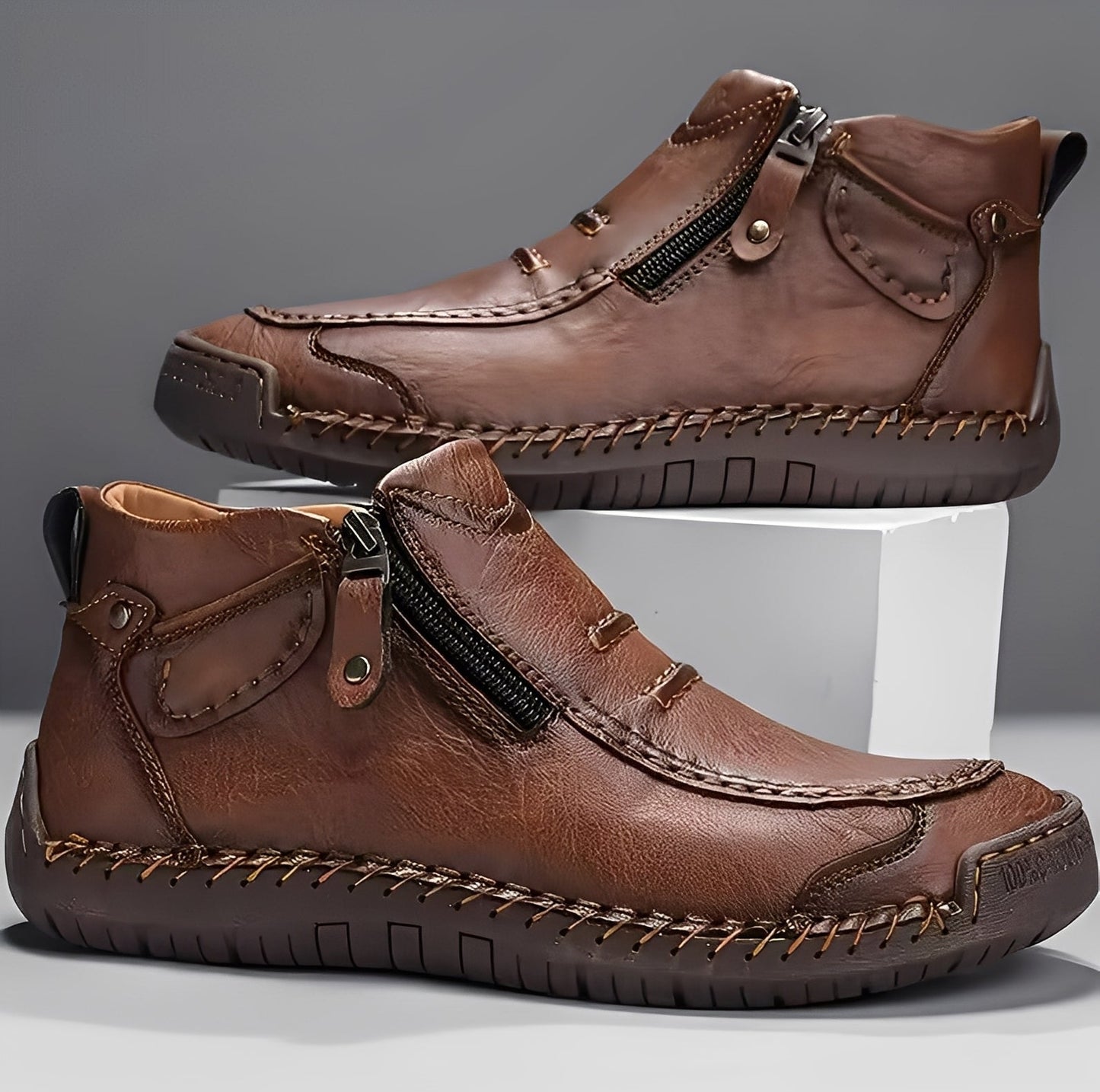 Ferdie - Modern men's shoes with zipper and comfort