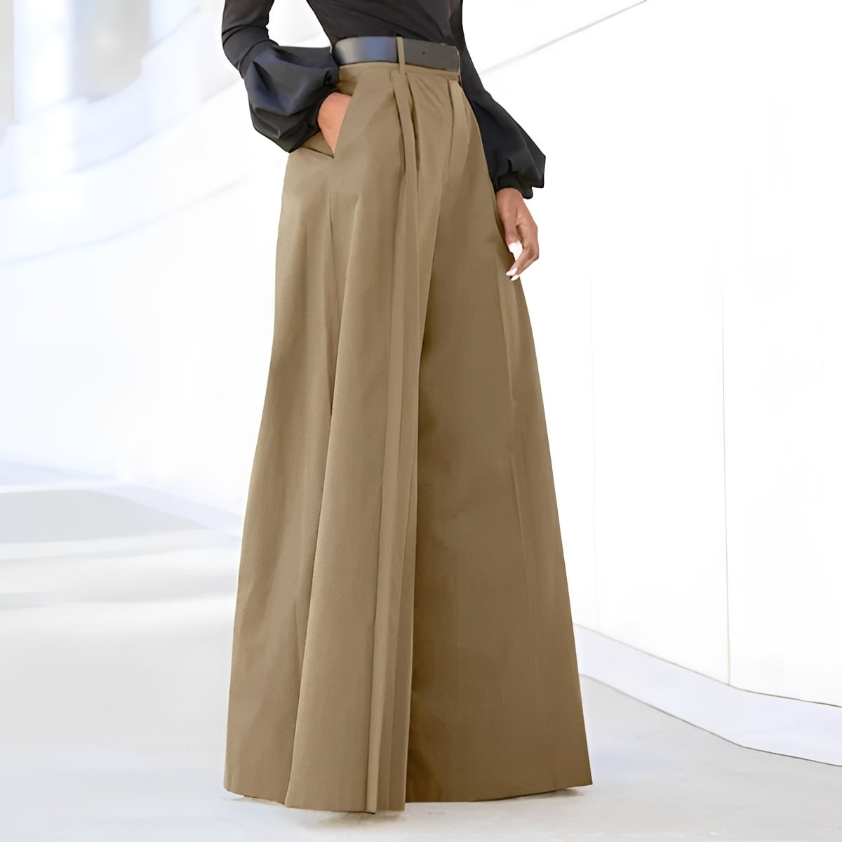 Ashley - Elegant, wide-cut bell-bottom pants for women