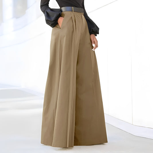 Ashley - Elegant, wide-cut bell-bottom pants for women