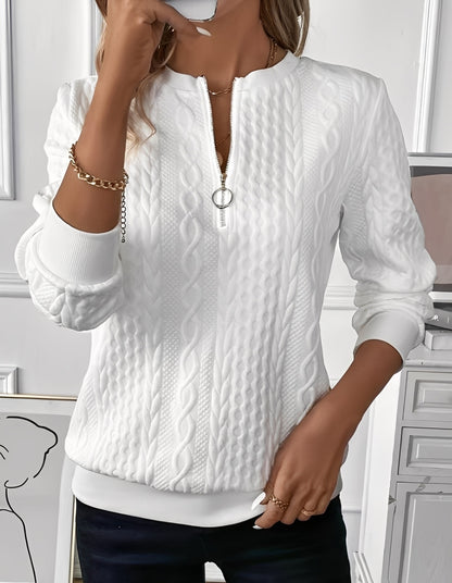 Davida - Fashionable, soft women's sweater with quilted pattern