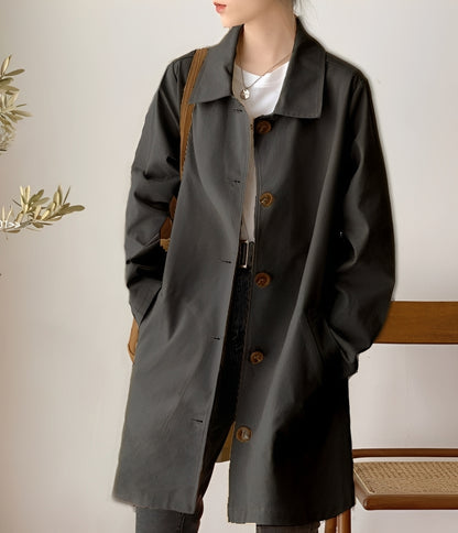 Rachael - Lässiger einreihiger Trenchcoat für Damen