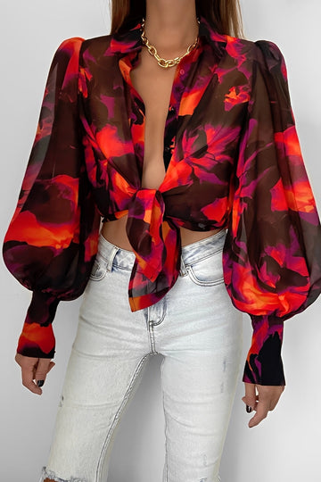 Carla - Schicke Bluse mit Laternenärmeln für Damen