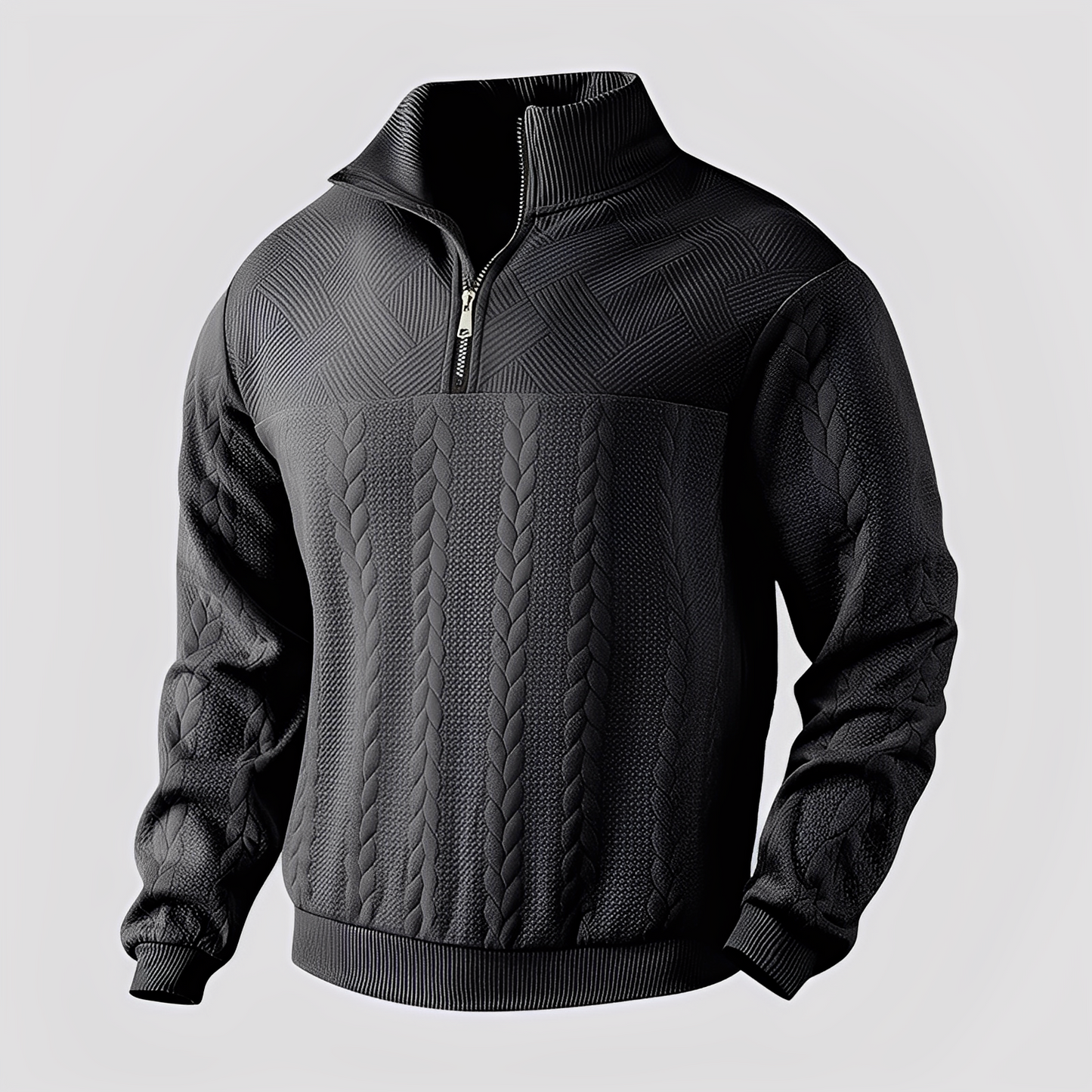 Warren - Classic women's cashmere sweater with zipper