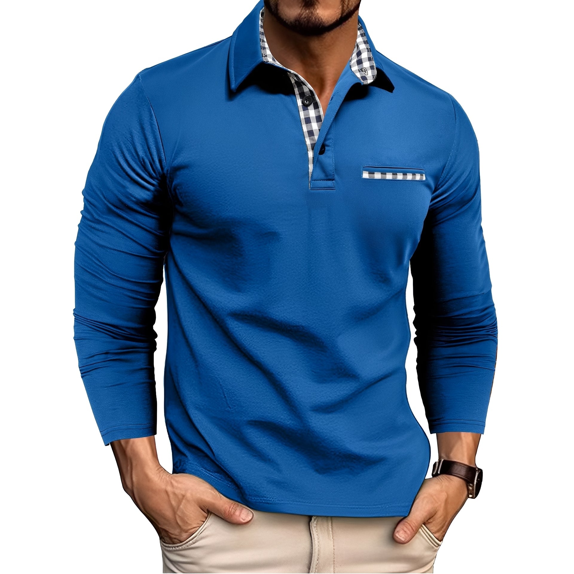 Jerome - Angenehmes Langarm-Poloshirt