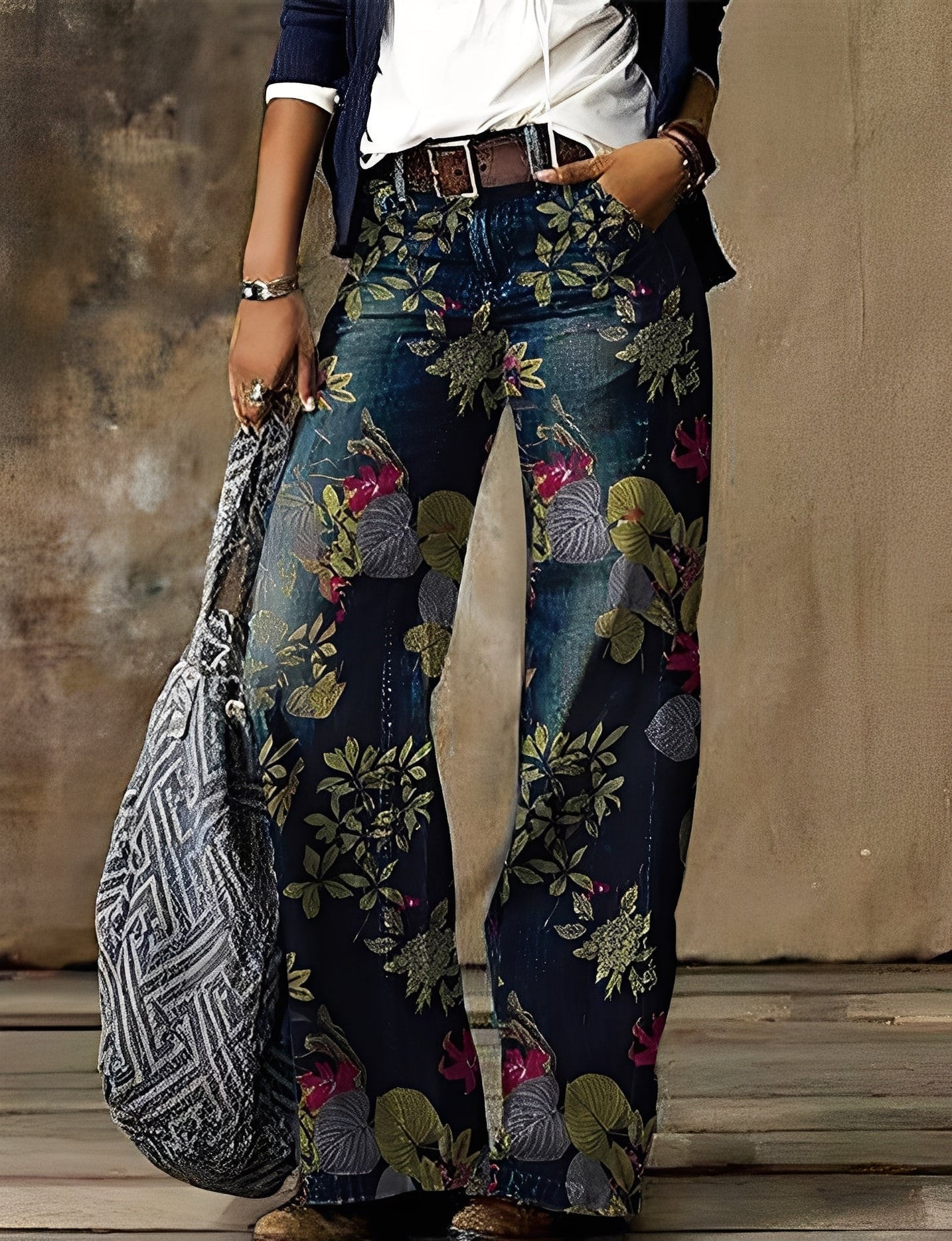 Keeley - Trendy women's jeans with wide leg