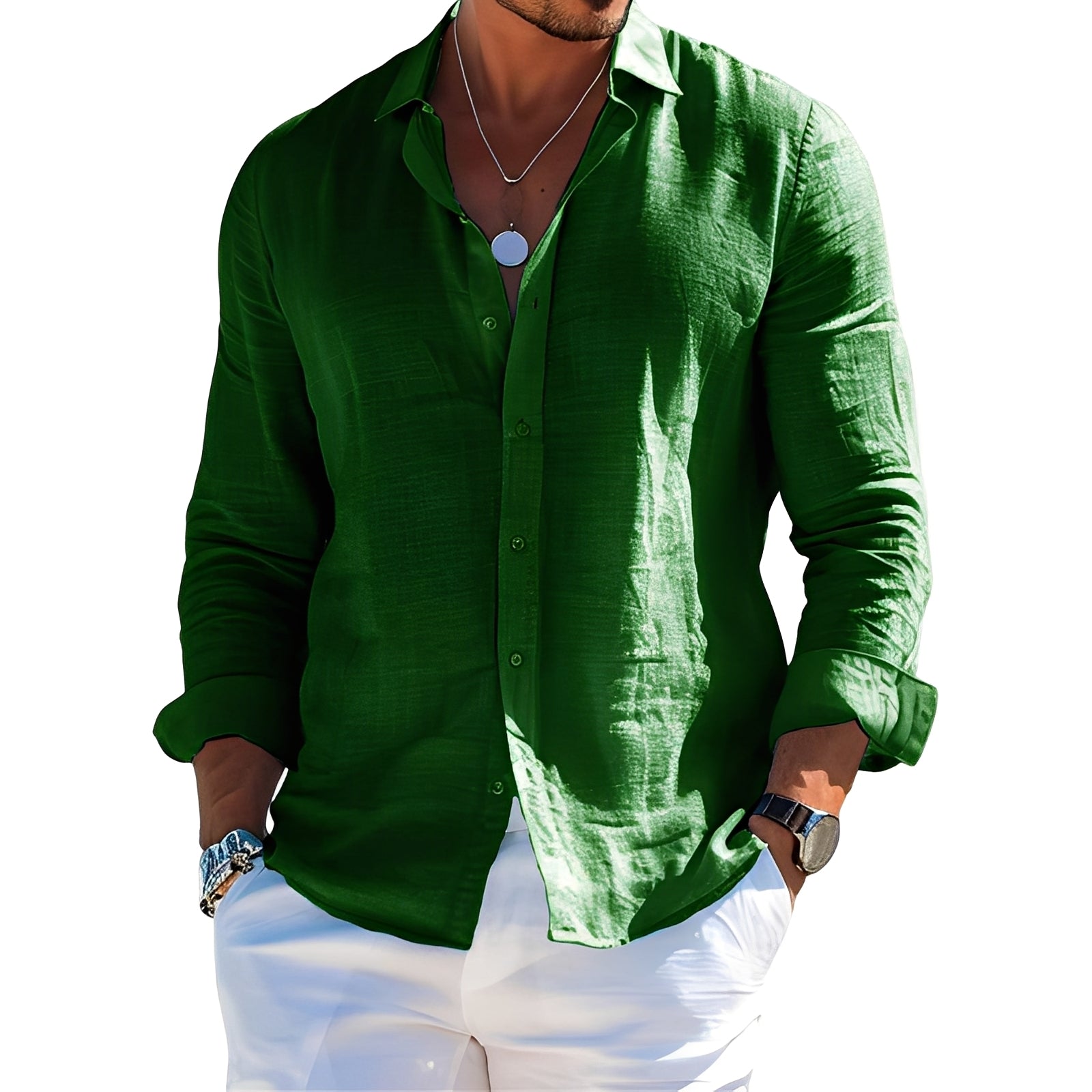 Félicien - Komfortables langärmeliges Poloshirt