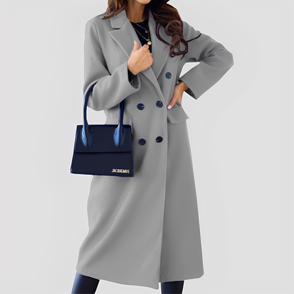 Jasmin - Stylish women's coat with double button placket