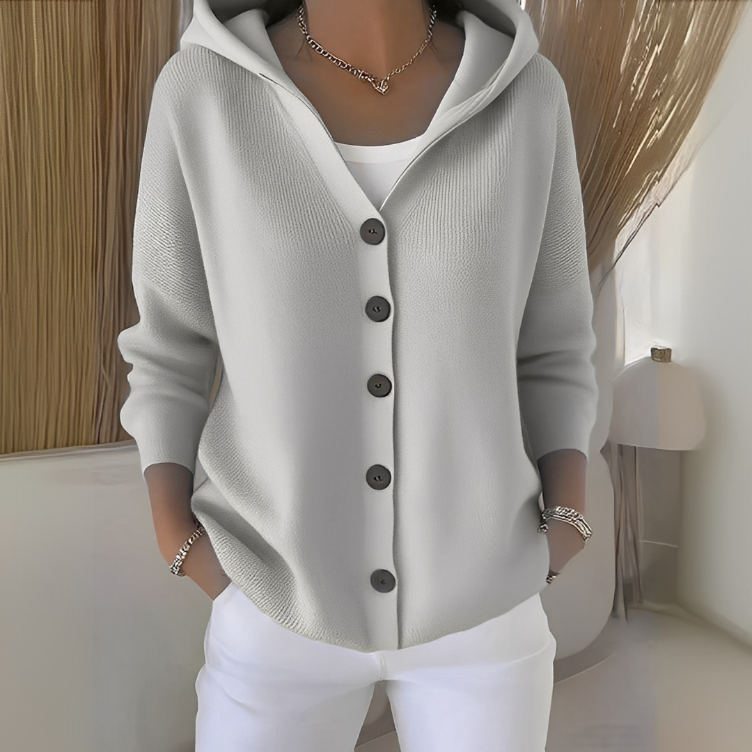 Orianne - Women's cardigan with long cotton sleeves