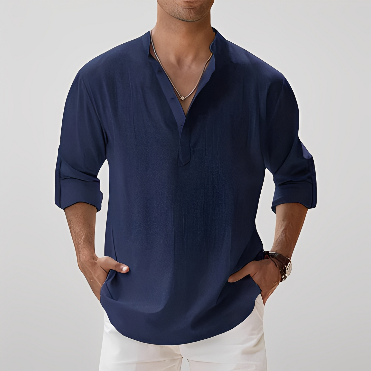 Freddy - breathable men's long-sleeve shirt