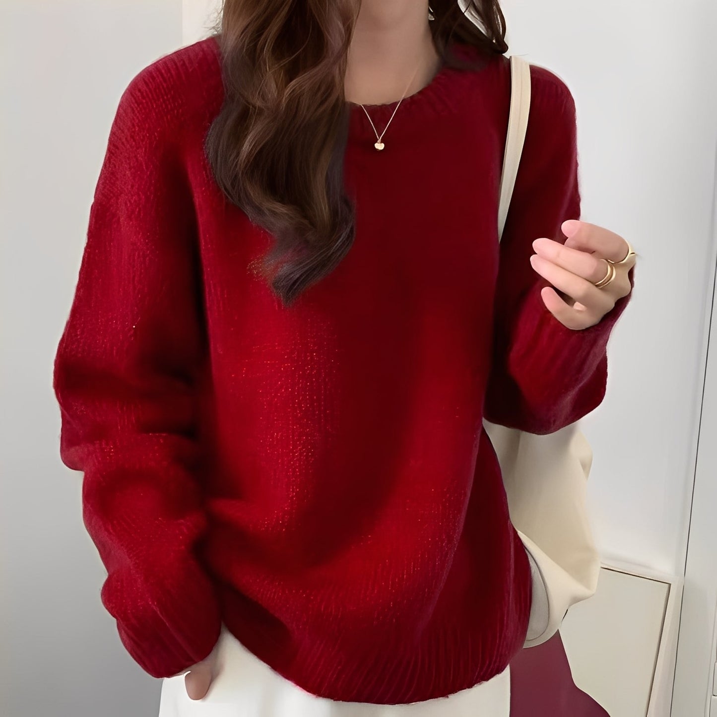 Roxanna - Women's Oversize Sweater in Minimalist Style