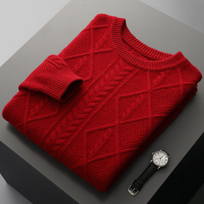 Denzel - Eleganter, weicher Herrenpullover mit einzigartigen Details