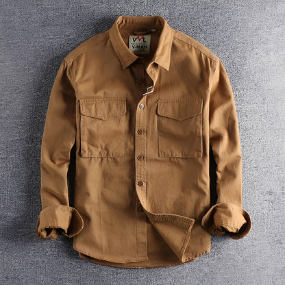 Aamiro - Lässiges Langarmhemd für Herren