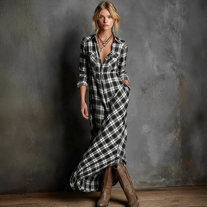 Émilien - Checked dress for women