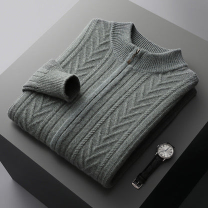 Henry - Elegant, warm men's sweater with zipper