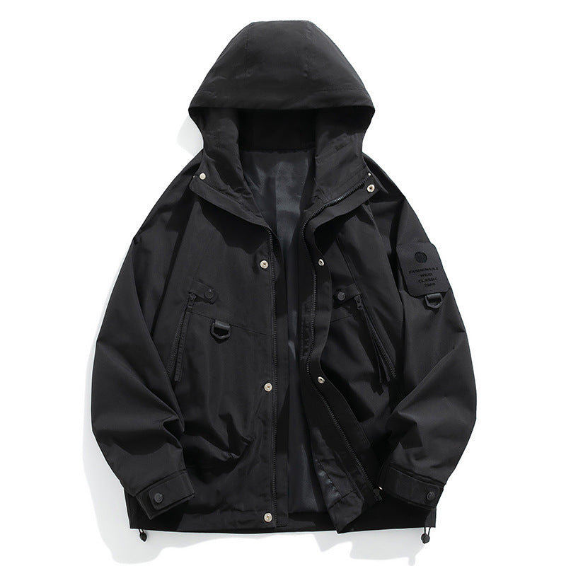 Raymund - Elegant waterproof men's hooded jacket