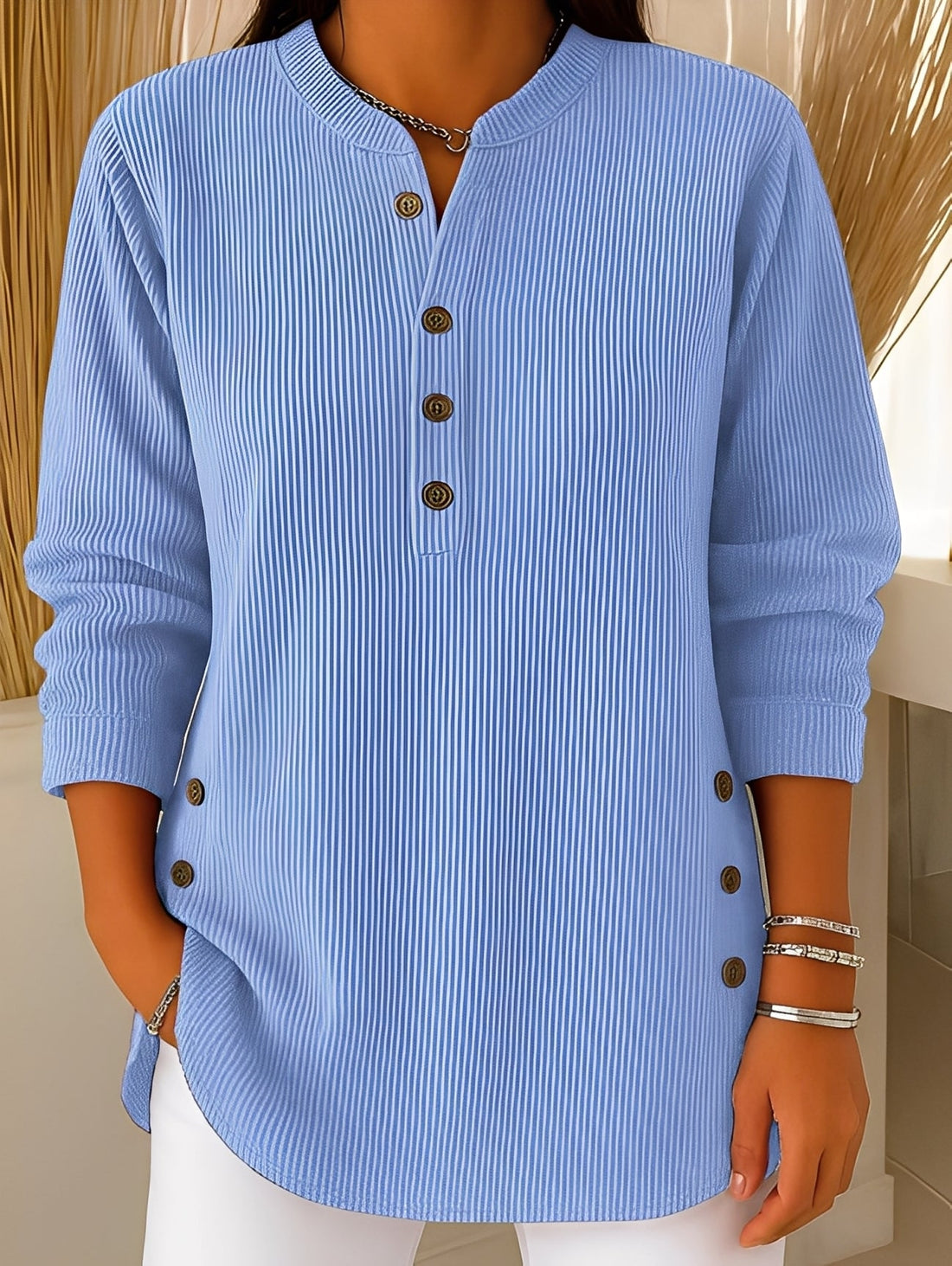 Jocelyn – Bequemer Damen-Pullover mit Knöpfen