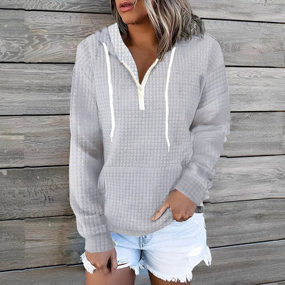 Amanda - Stylish Women's Waffle Hoodie