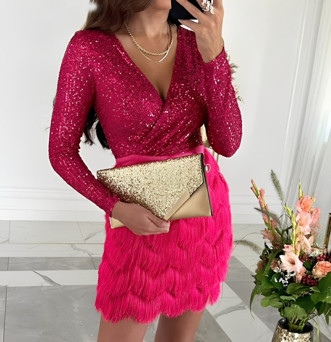 Isabelle - Elegantes Glitzer-Minikleid