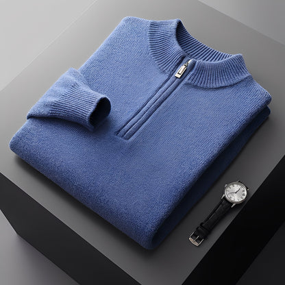 Weldon - Herrenpullover mit halbem Reißverschluss