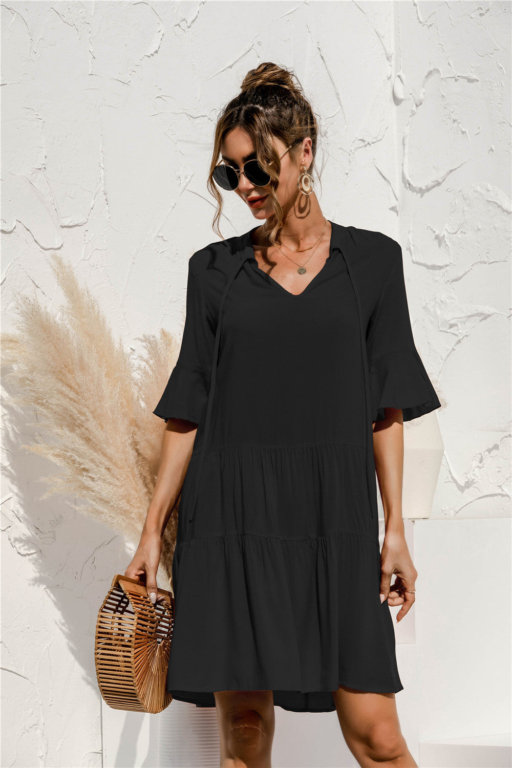 Liza - Trendiges Kleid mit weiten Ärmeln für Damen