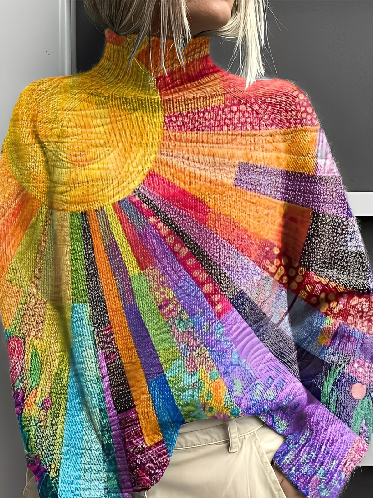 Giselle - Moderne, lebhafte Damen-Rollkragenpullover