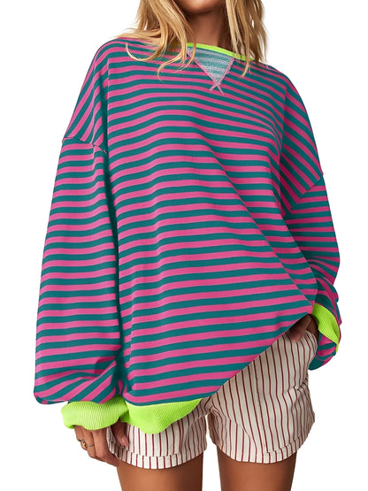 Judith - Elegant striped women's sweater
