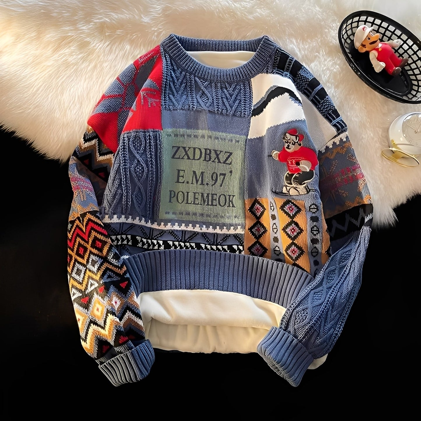 Charles - Elegant, loosely knitted women's Christmas sweater