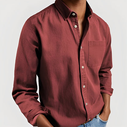Kaspar - Long-sleeved men's shirt made of cotton