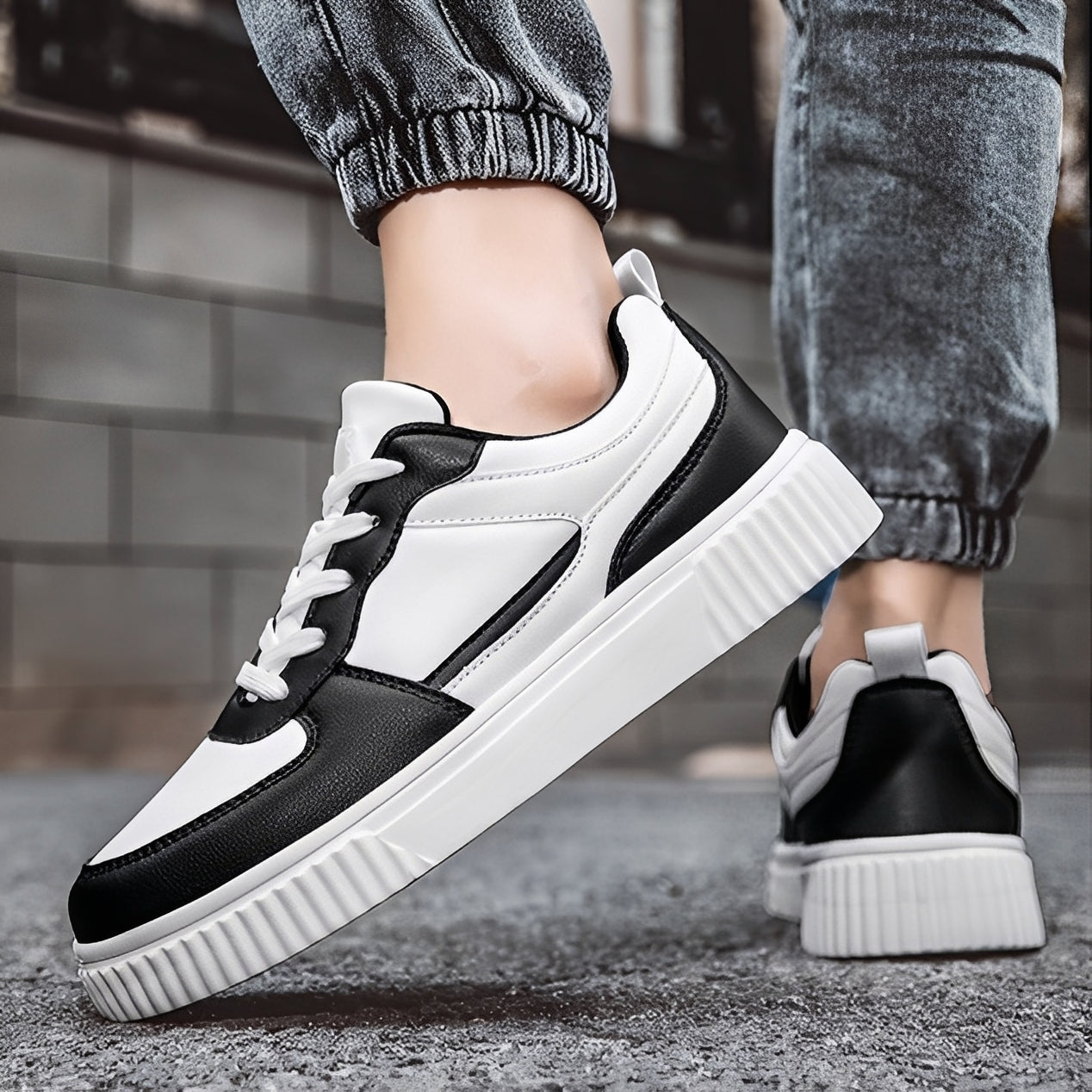 Nathan - Baskets à semelle plate modernes pour hommes