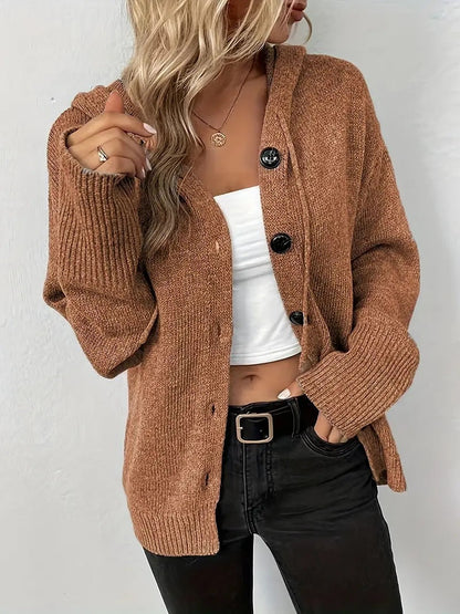 Carla - Elegant, cozy women's hoodie cardigan
