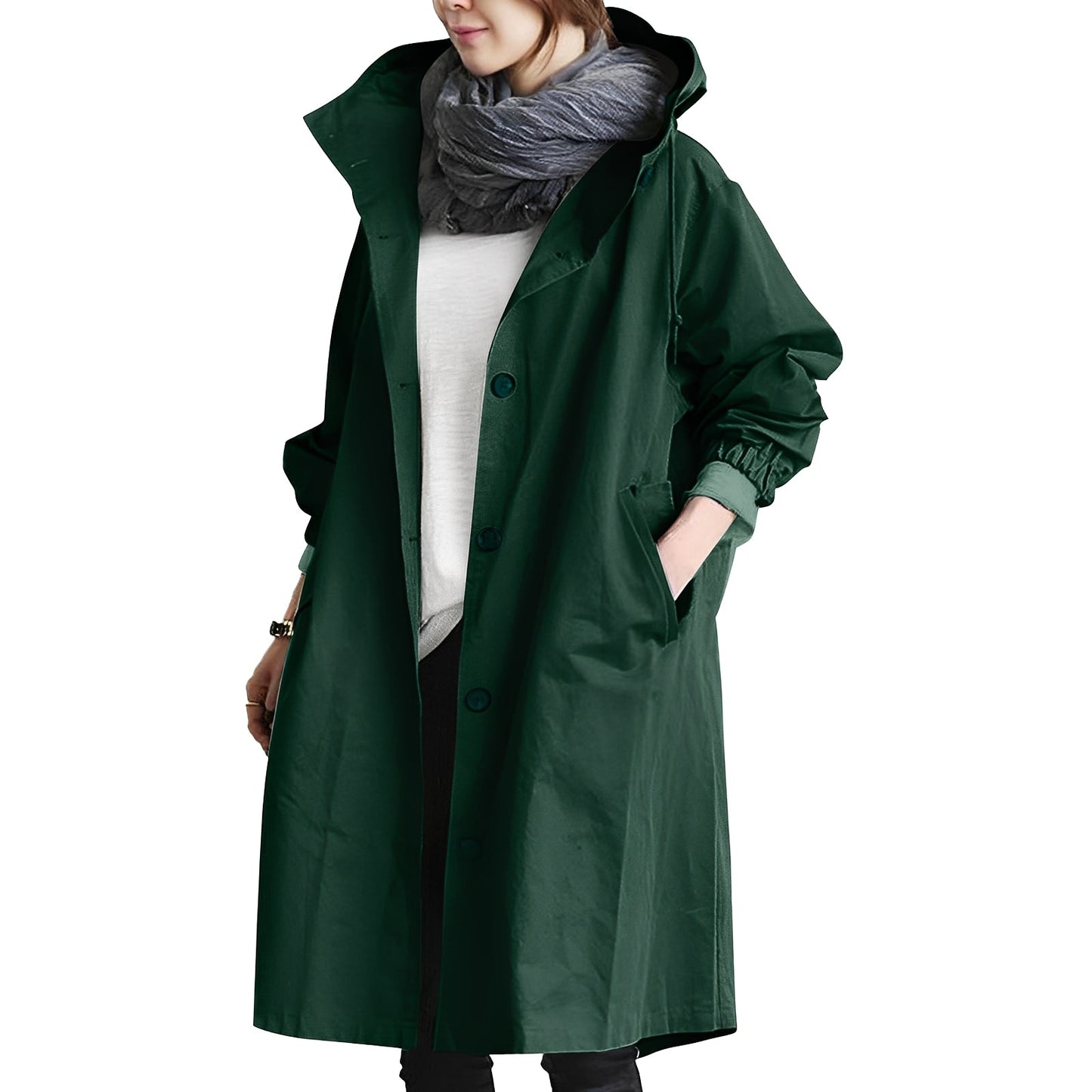 Alicia - women's trench coat with hood