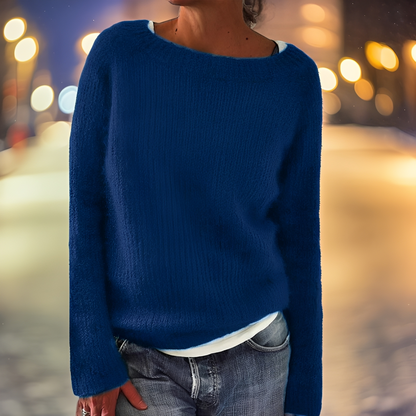 Abeeha - Luźny sweter w kolorze jodły dla kobiet