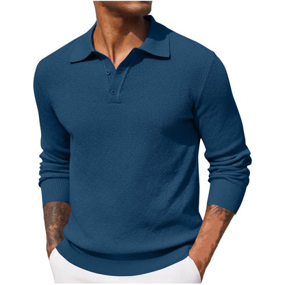 Jerrod - Stylish men's long-sleeve polo shirt