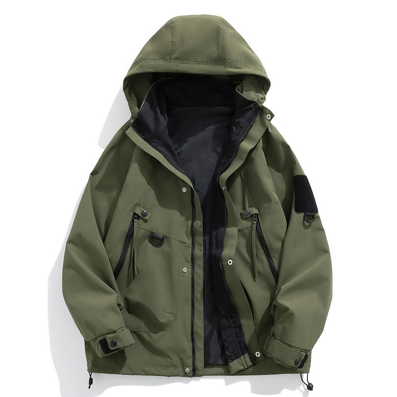Raymund - Elegant waterproof men's hooded jacket