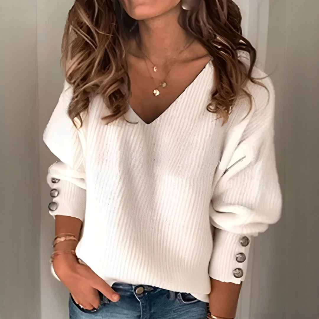 Beck - Eleganter Pullover mit V-Ausschnitt