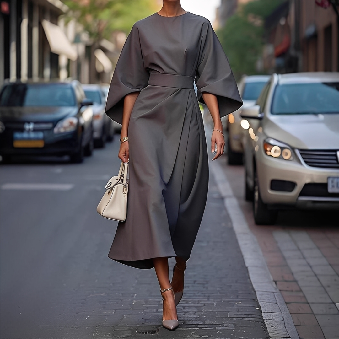 Lauriane - Stylish dress with lantern sleeves for women