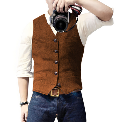 Ismaël - Elegant and casual autumn vest for men