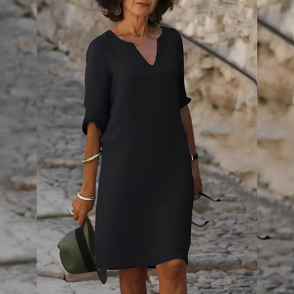 Guilaine - Stilvolles V-Ausschnitt-Kleid für Damen