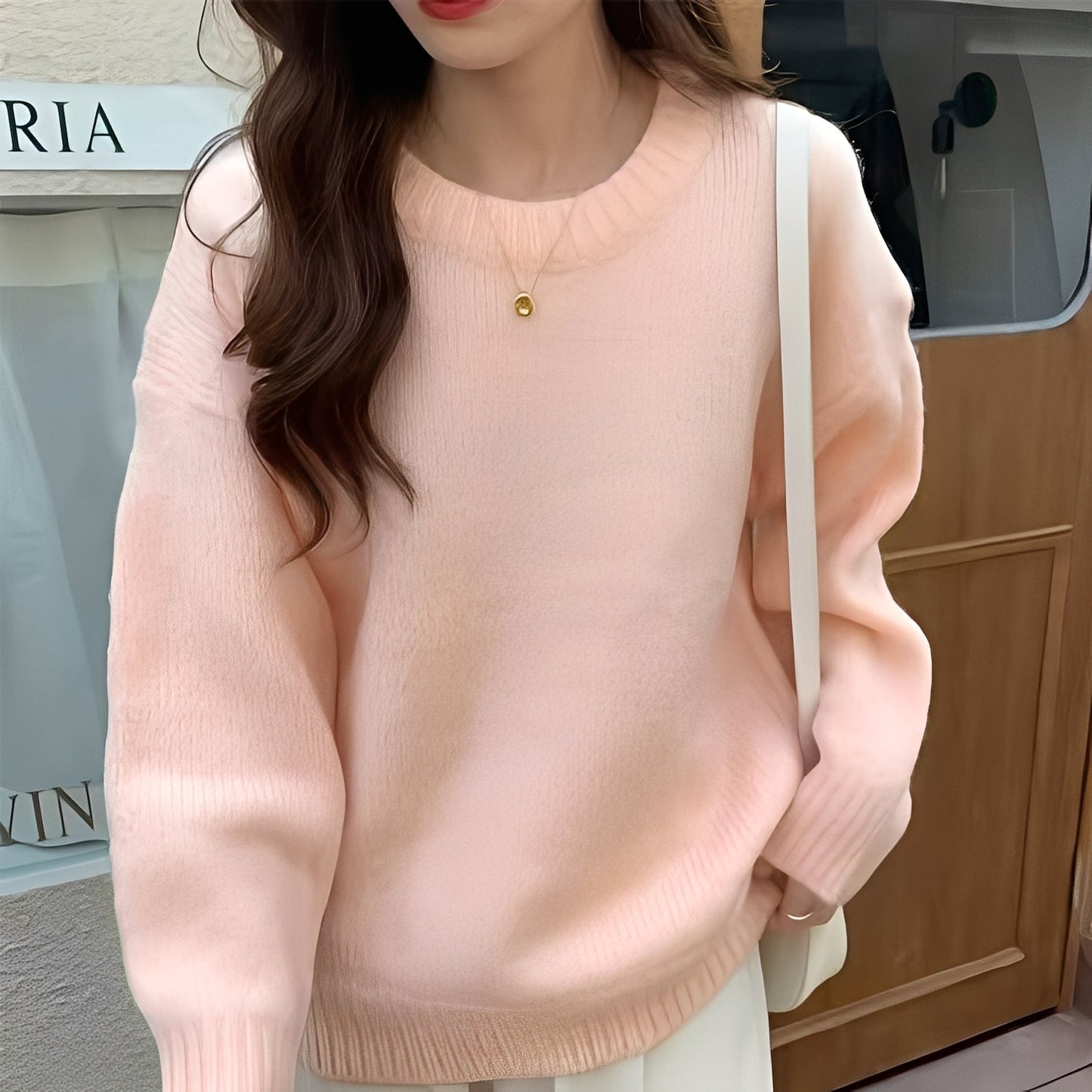 Roxanna - Women's Oversize Sweater in Minimalist Style