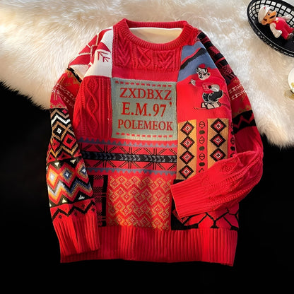 Charles - Elegant, loosely knitted women's Christmas sweater