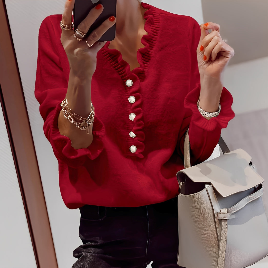 Isabella - Eleganter Pullover mit Knöpfen für Damen
